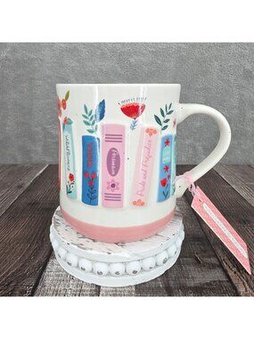 Mellow & Mod Coffee Mug Reader Bookish Jane Austen Little Women Girlie Cute New